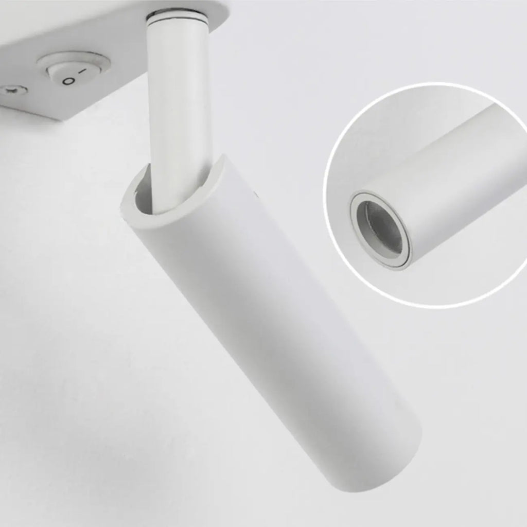 Mini Geometric White 2-Light Wall Sconce with LED for Indoor