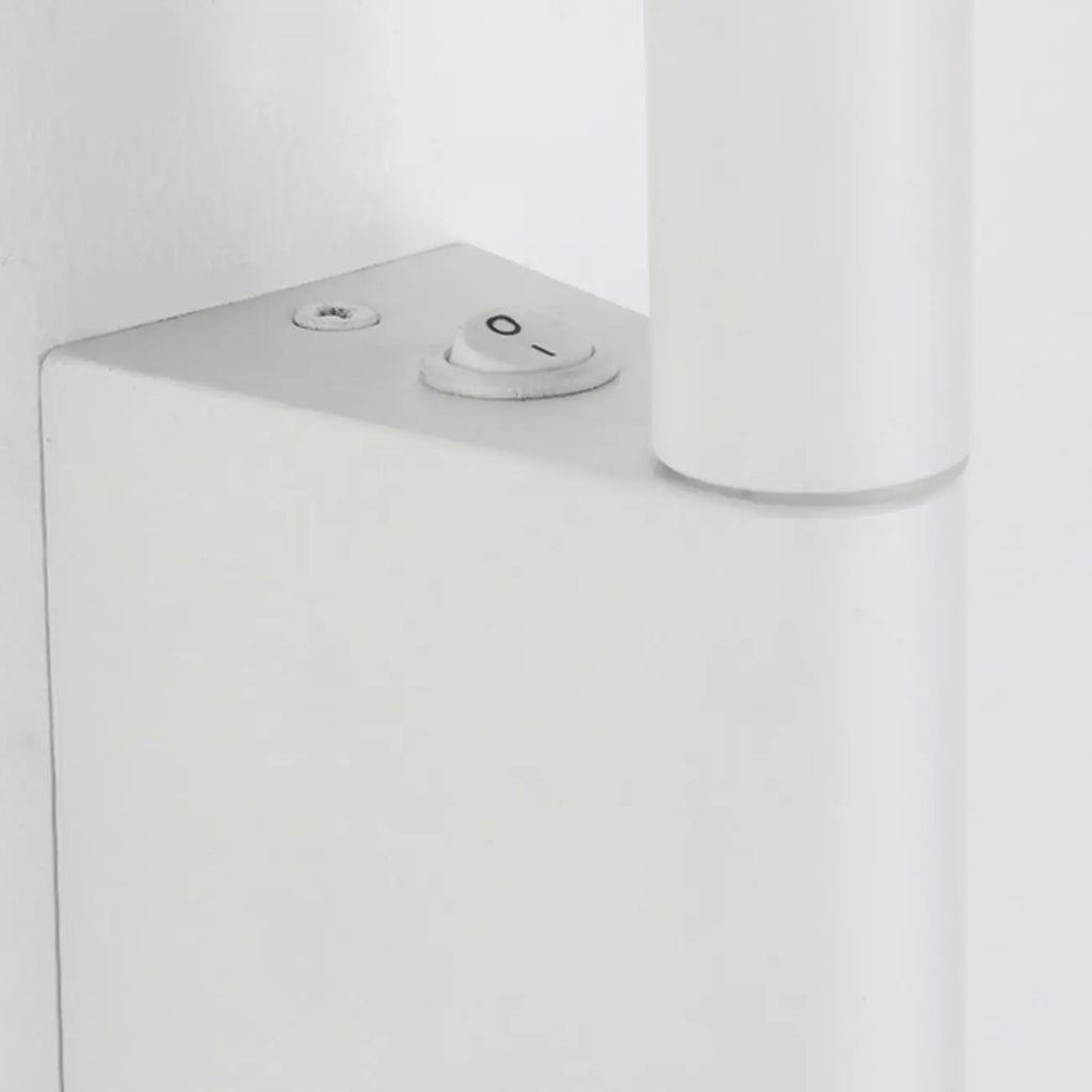 Mini Geometric White 2-Light Wall Sconce with LED for Indoor