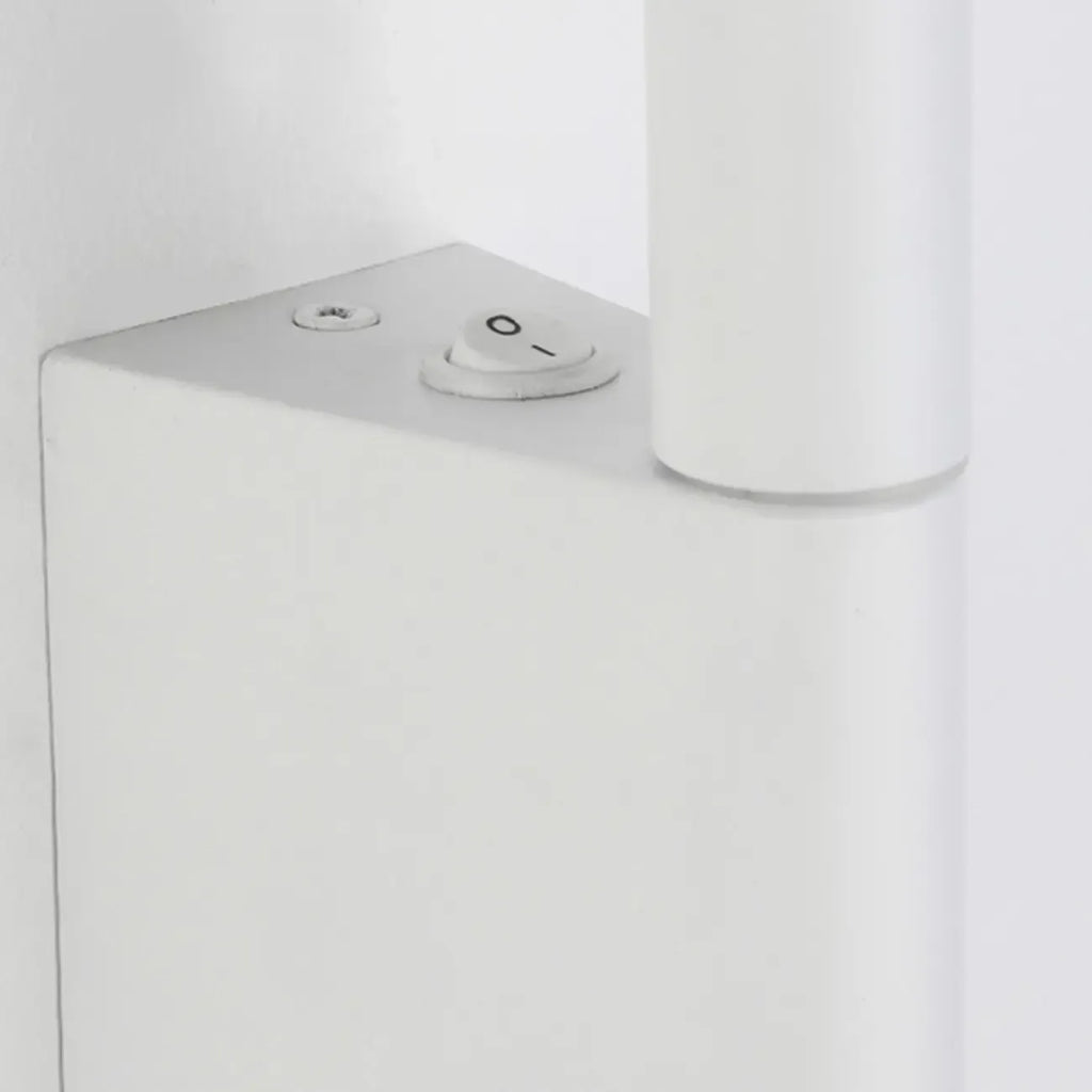 Mini Geometric White 2-Light Wall Sconce with LED for Indoor