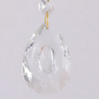 Mini Antique Gold Wall Sconce with Geometric Crystal Shade