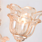 Mini Antique Gold Wall Sconce with Geometric Crystal Shade