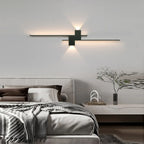 5-Light Modern Black Linear LED Wall Sconce for Bedroom