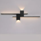 5-Light Modern Black Linear LED Wall Sconce for Bedroom