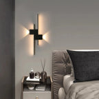 5-Light Modern Black Linear LED Wall Sconce for Bedroom