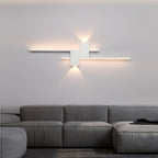 5-Light Modern Black Linear LED Wall Sconce for Bedroom