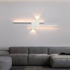5-Light Modern Black Linear LED Wall Sconce for Bedroom