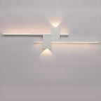 5-Light Modern Black Linear LED Wall Sconce for Bedroom