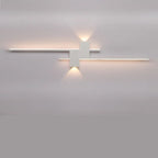 5-Light Modern Black Linear LED Wall Sconce for Bedroom