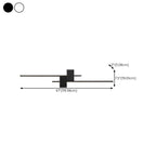 5-Light Modern Black Linear LED Wall Sconce for Bedroom