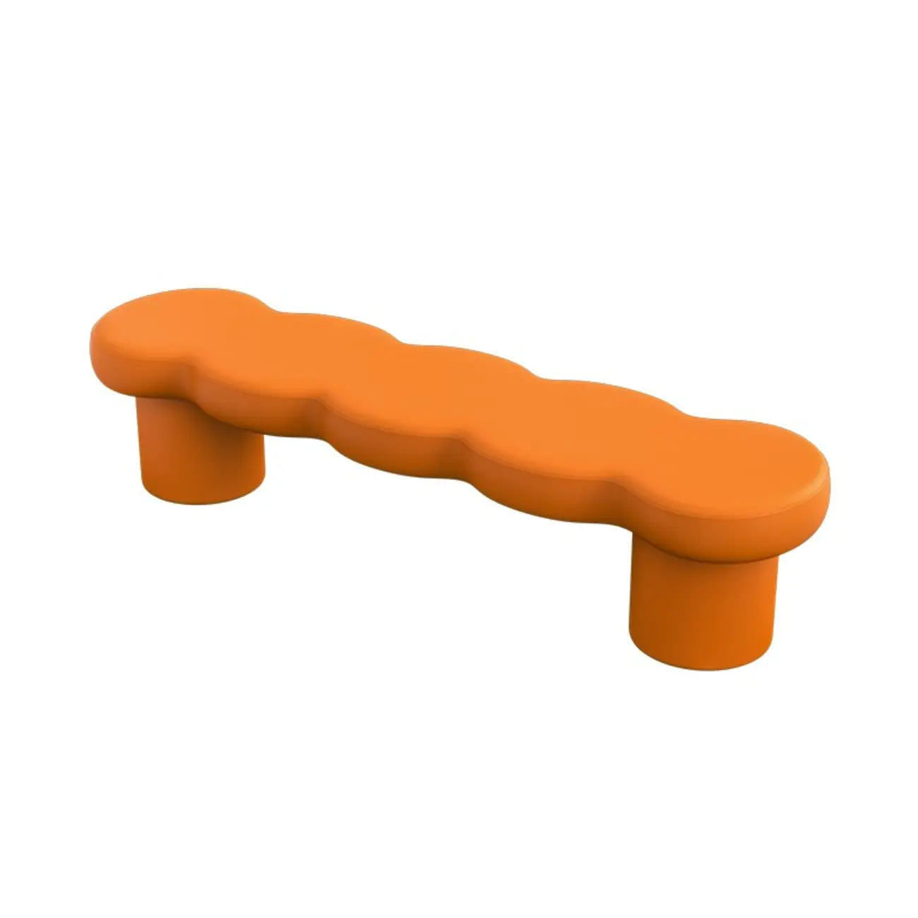 Upholstered Short Modern Solid Color Bench for Bedroom