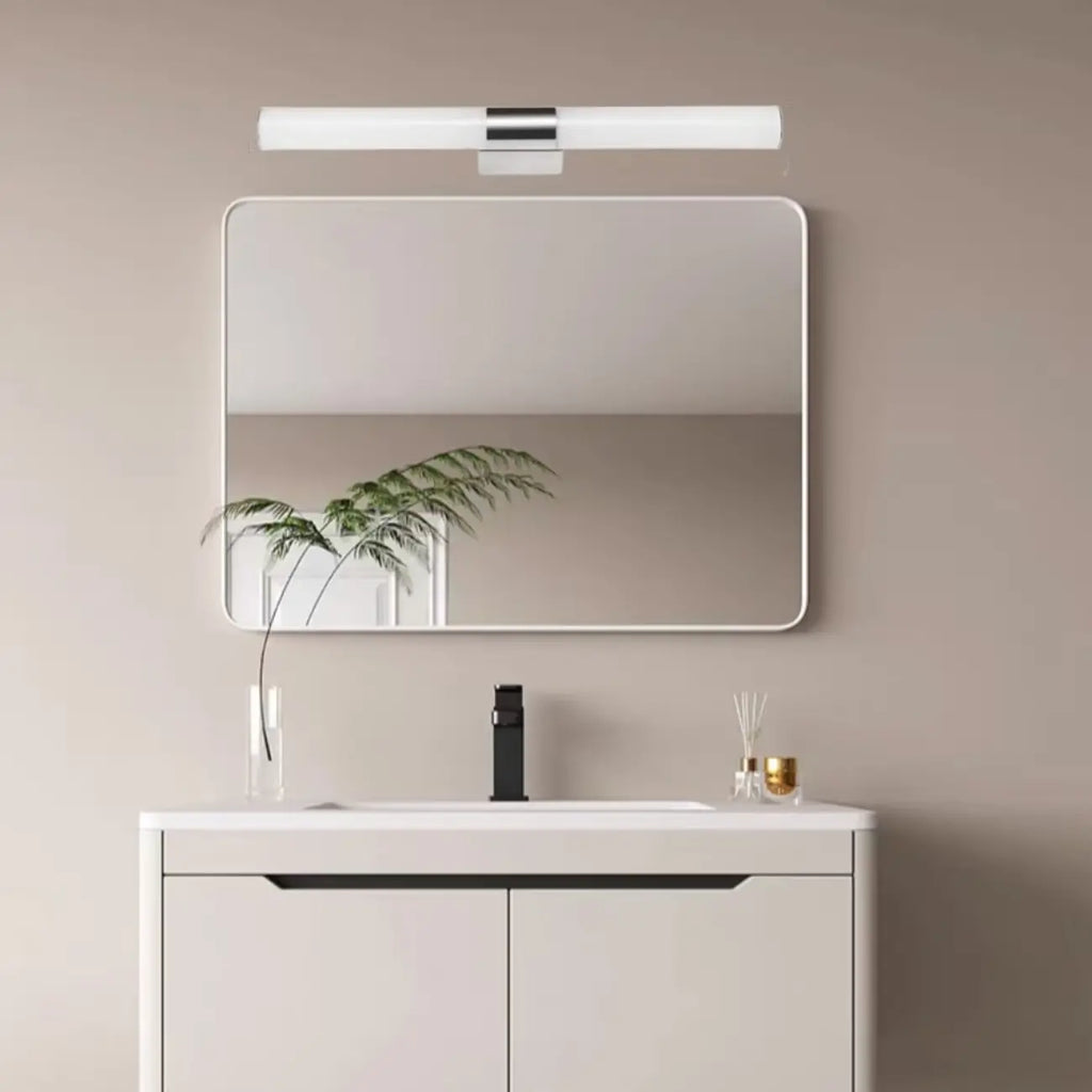 Contemporary Simple Cylinder White Vanity Light