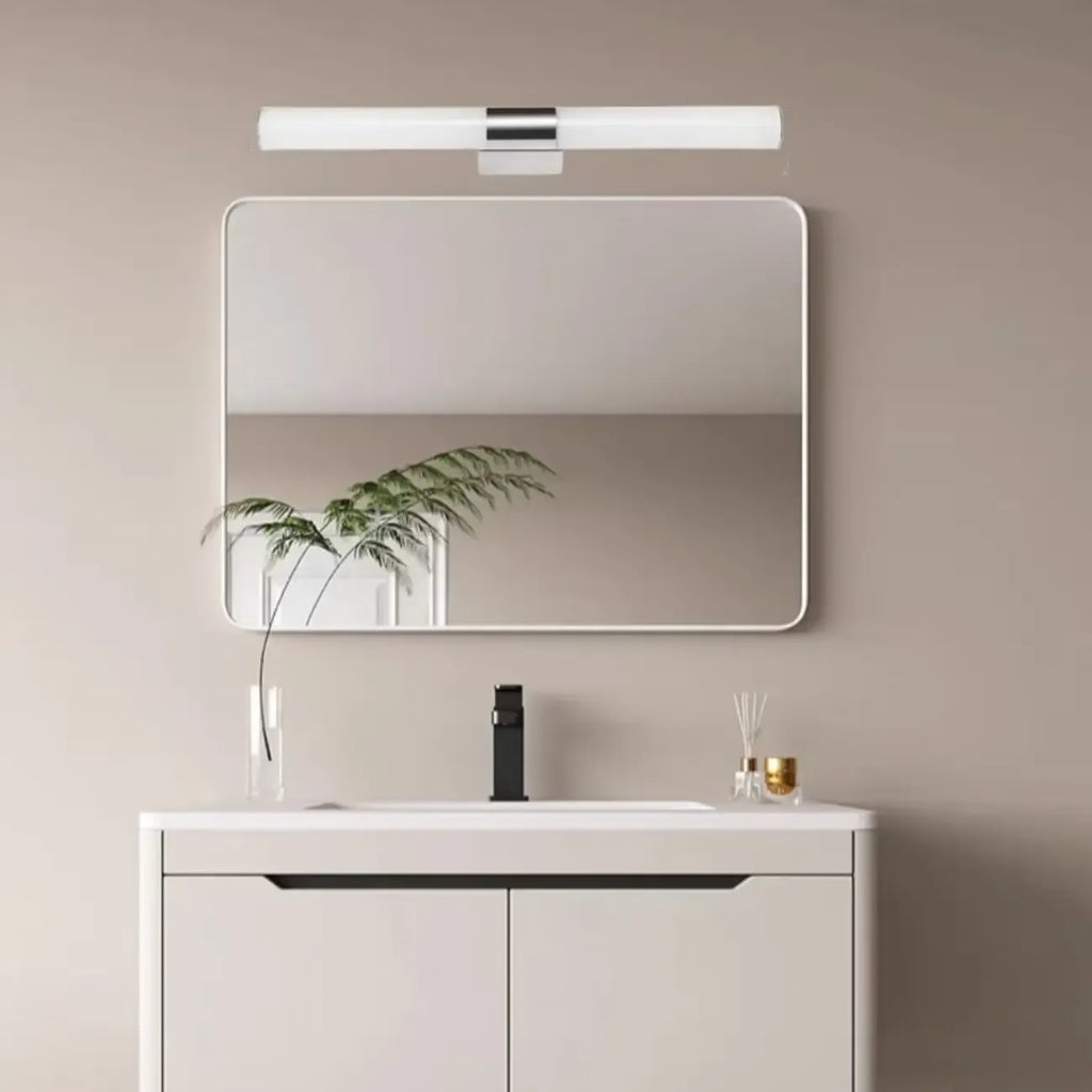 Contemporary Simple Cylinder White Vanity Light