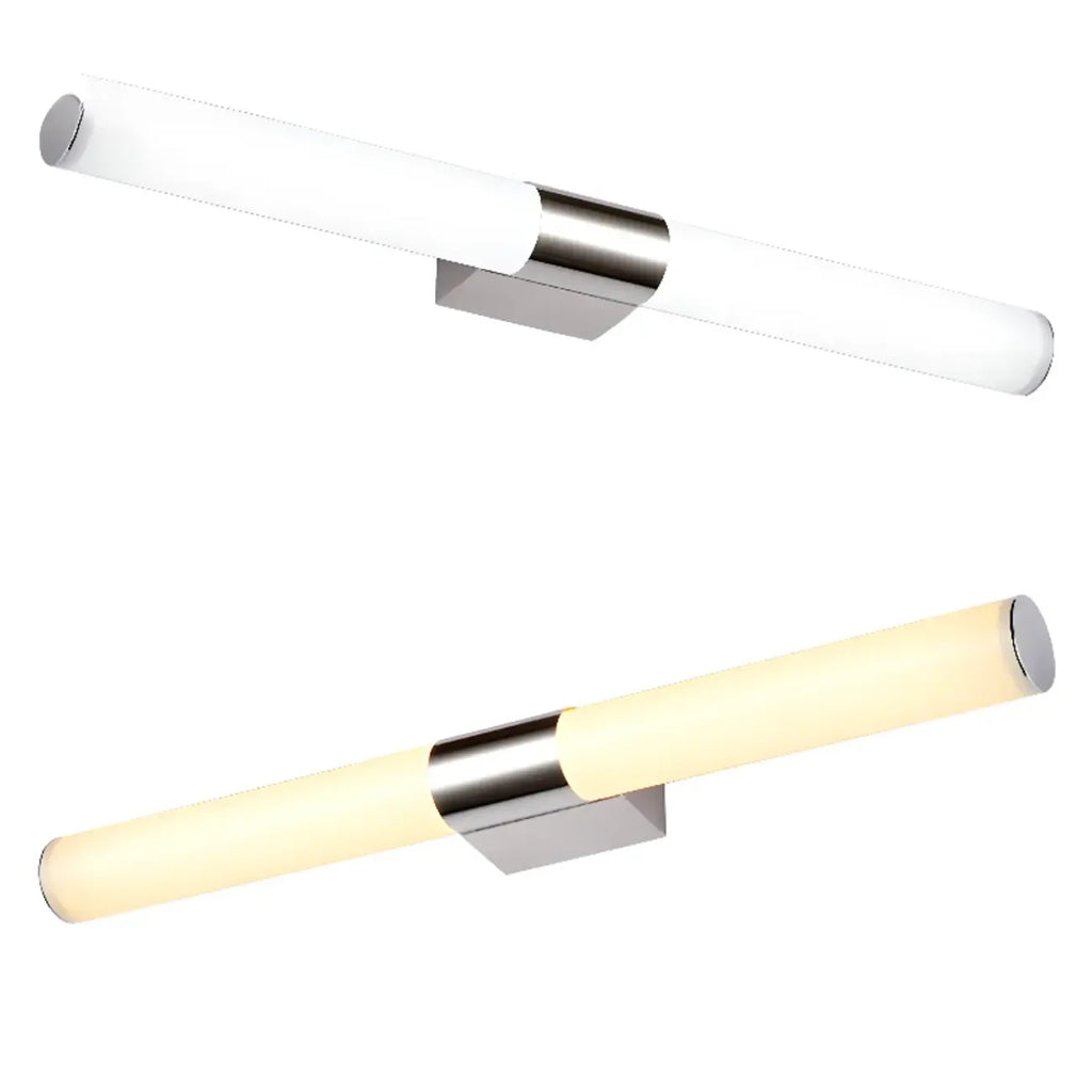 Contemporary Simple Cylinder White Vanity Light