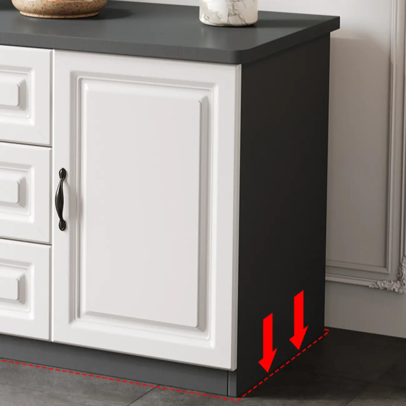 Modern Long Wood TV Stand with Cabinets