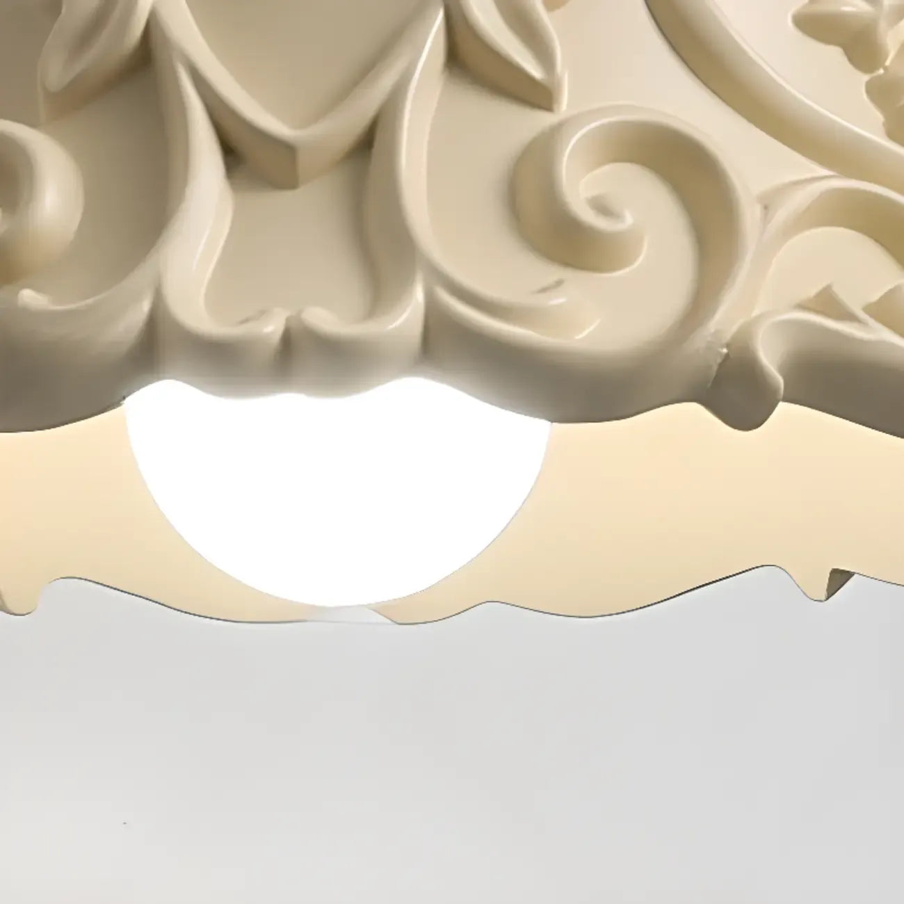 Vintage Geometric Beige Indoor Wall Sconce in Wood & Resin