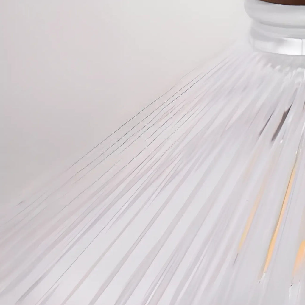 Elegant Geometrica LED Wood Glass Wall Sconce for Bedside