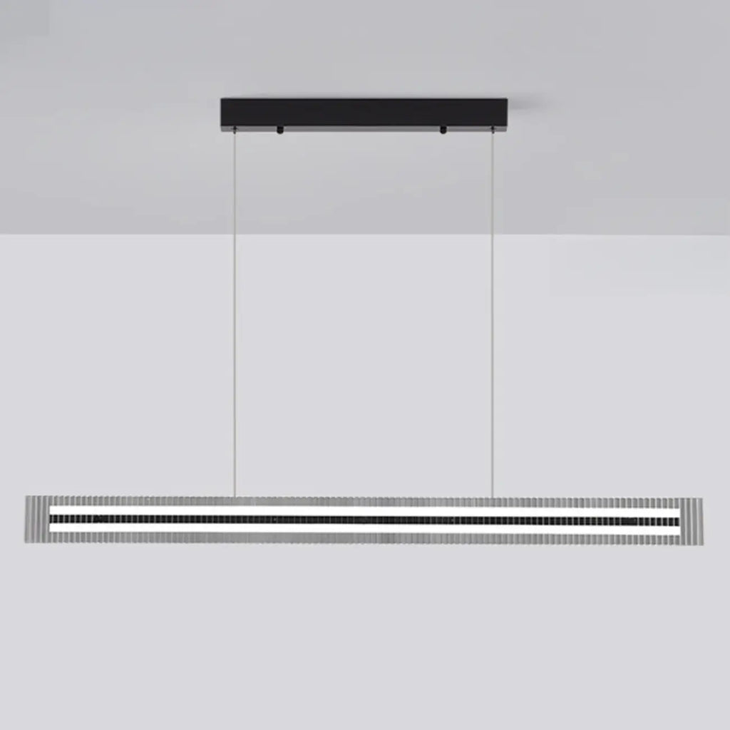 Modern Linear Black LED Hanging Pendant Lights for Kitchen