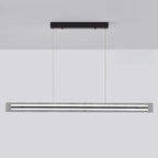 Modern Linear Black LED Hanging Pendant Lights for Kitchen