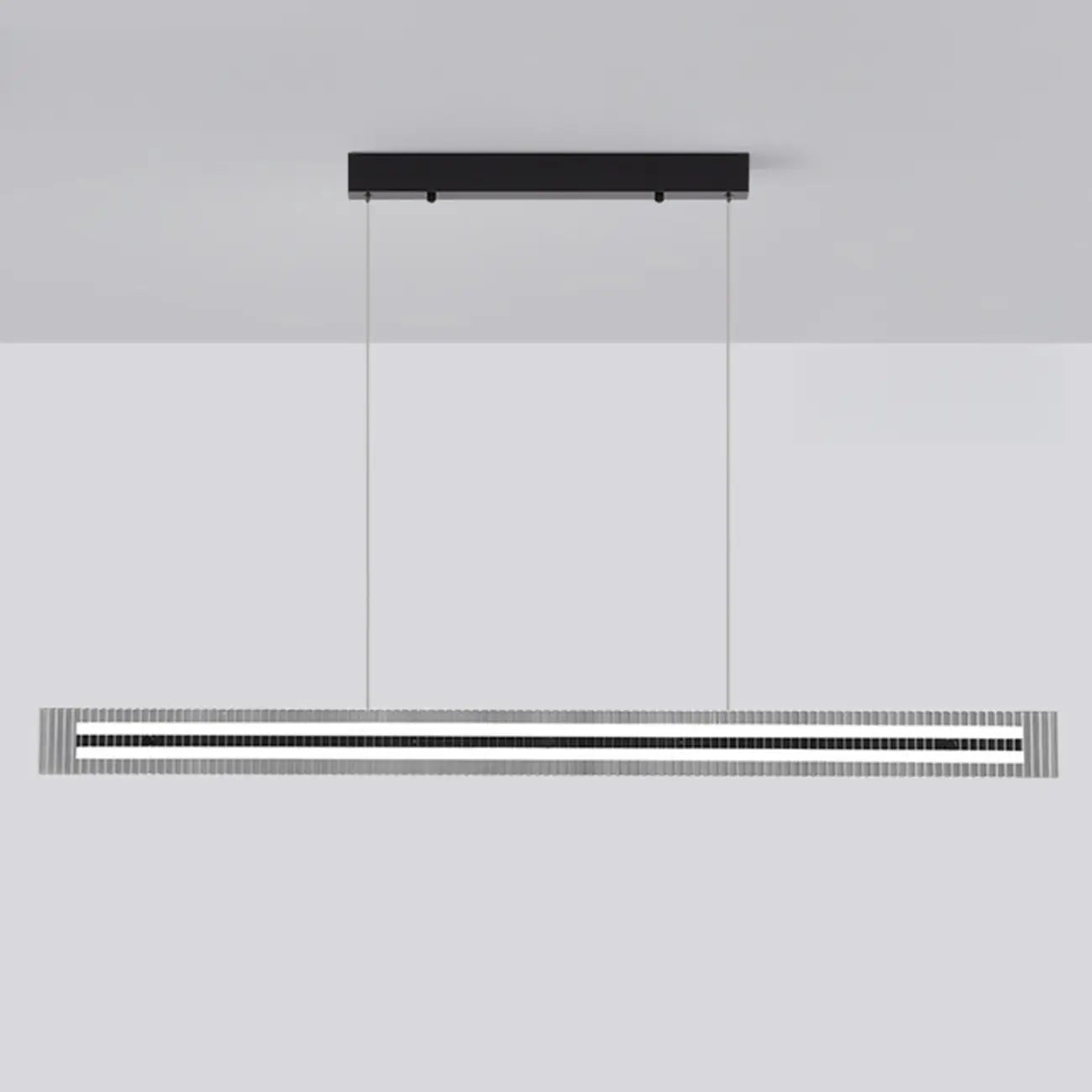 Modern Linear Black LED Hanging Pendant Lights for Kitchen