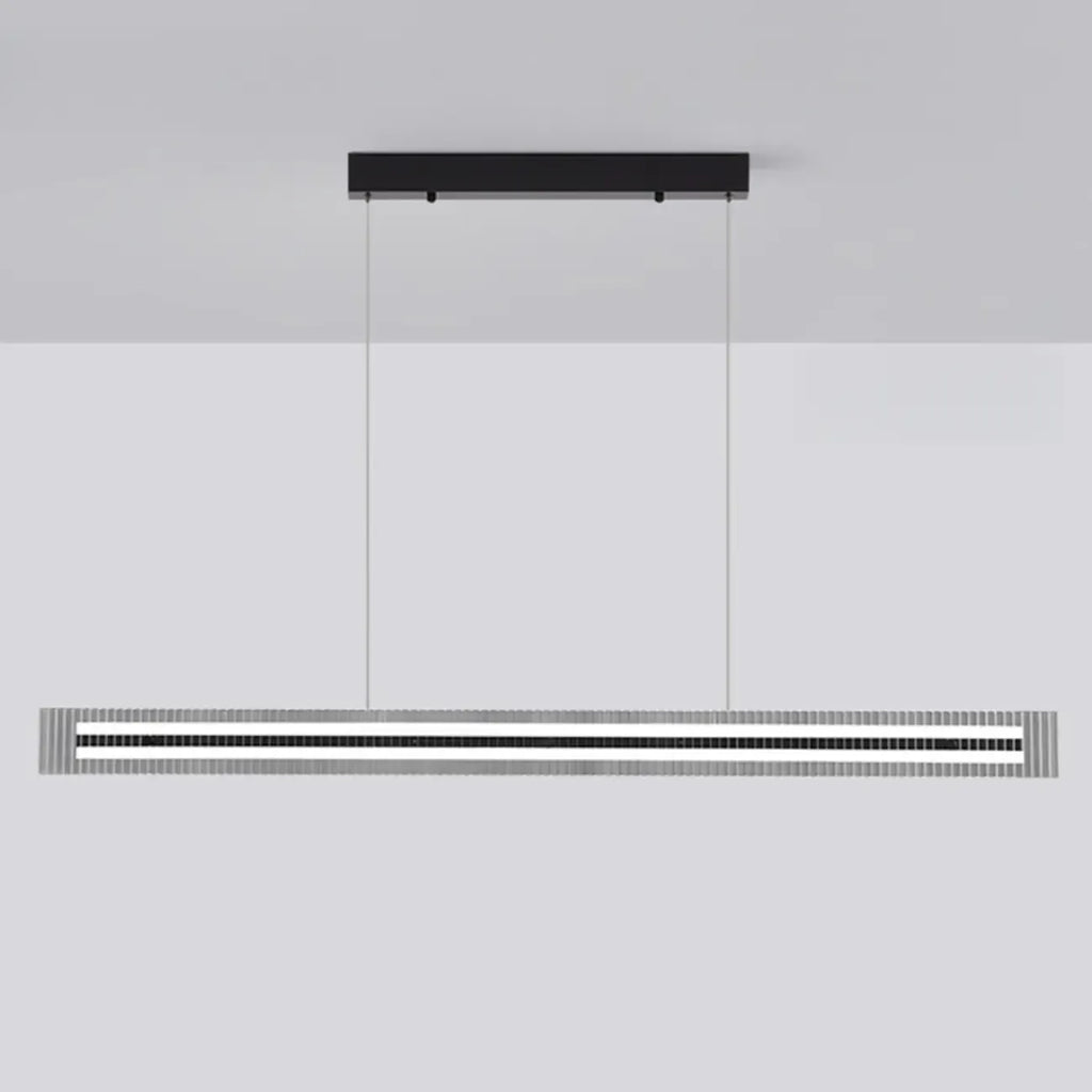 Modern Linear Black LED Hanging Pendant Lights for Kitchen