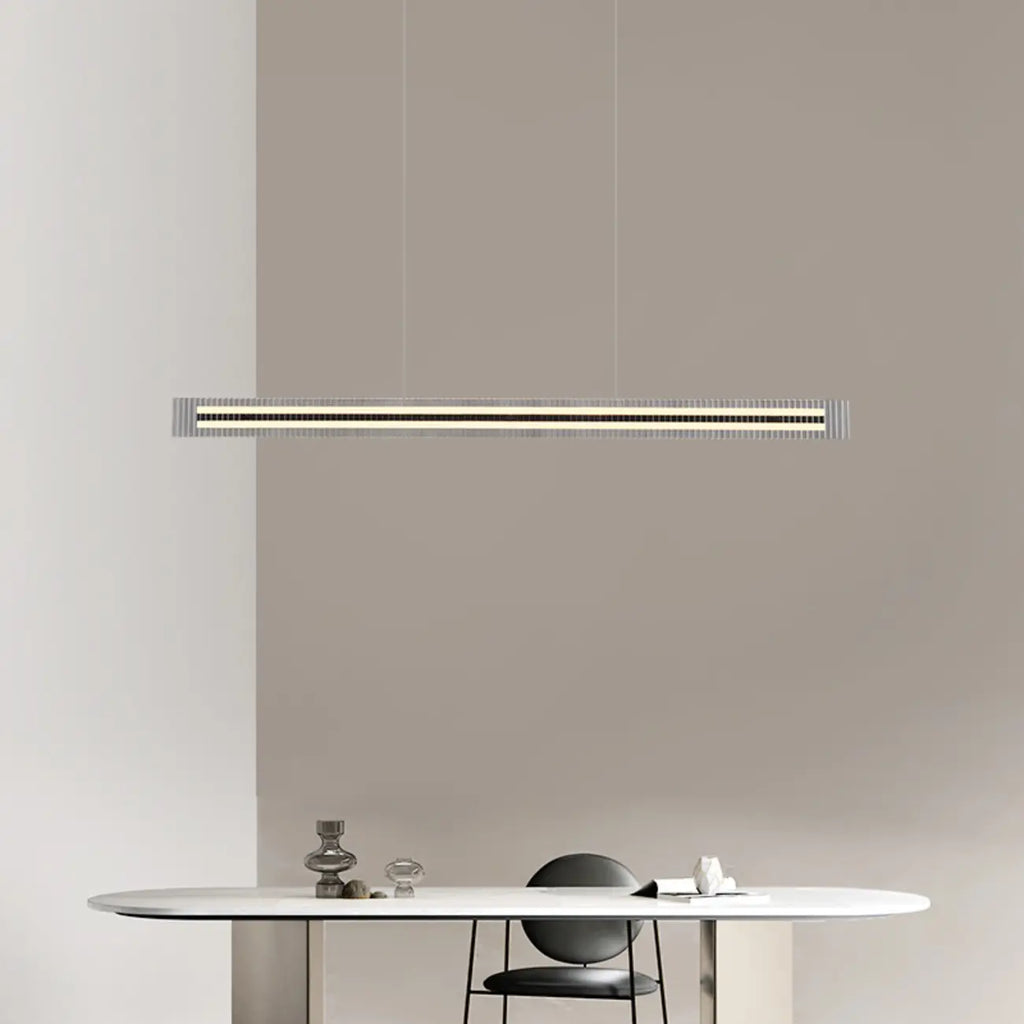 Modern Linear Black LED Hanging Pendant Lights for Kitchen