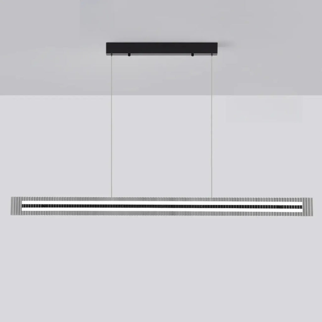 Modern Linear Black LED Hanging Pendant Lights for Kitchen