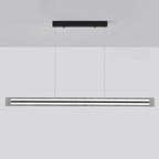 Modern Linear Black LED Hanging Pendant Lights for Kitchen