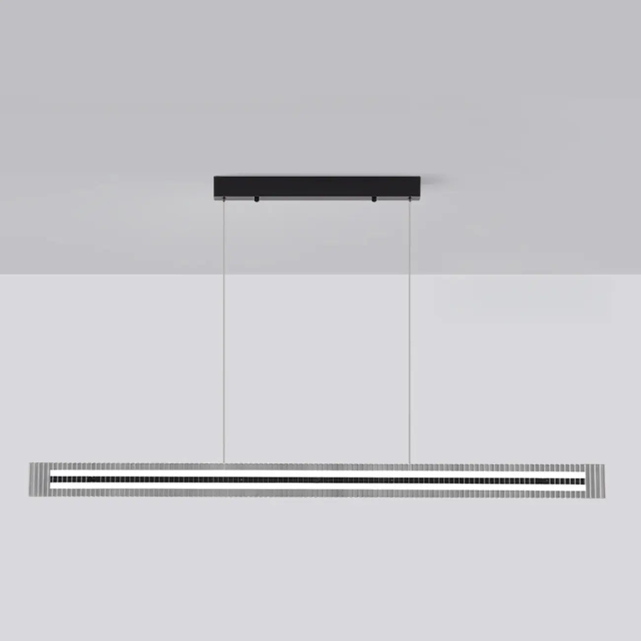 Modern Linear Black LED Hanging Pendant Lights for Kitchen