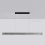 Modern Linear Black LED Hanging Pendant Lights for Kitchen