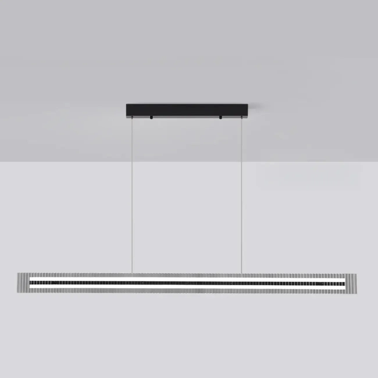 Modern Linear Black LED Hanging Pendant Lights for Kitchen