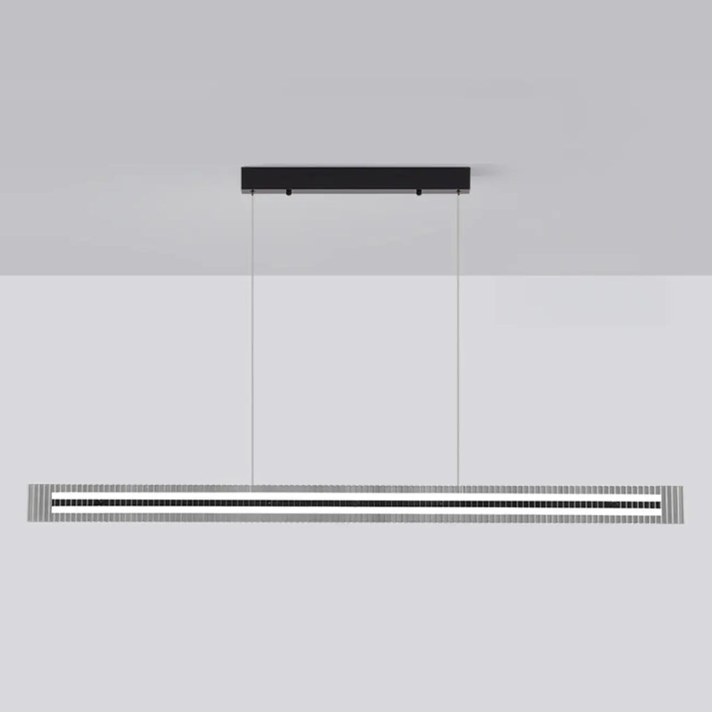 Modern Linear Black LED Hanging Pendant Lights for Kitchen