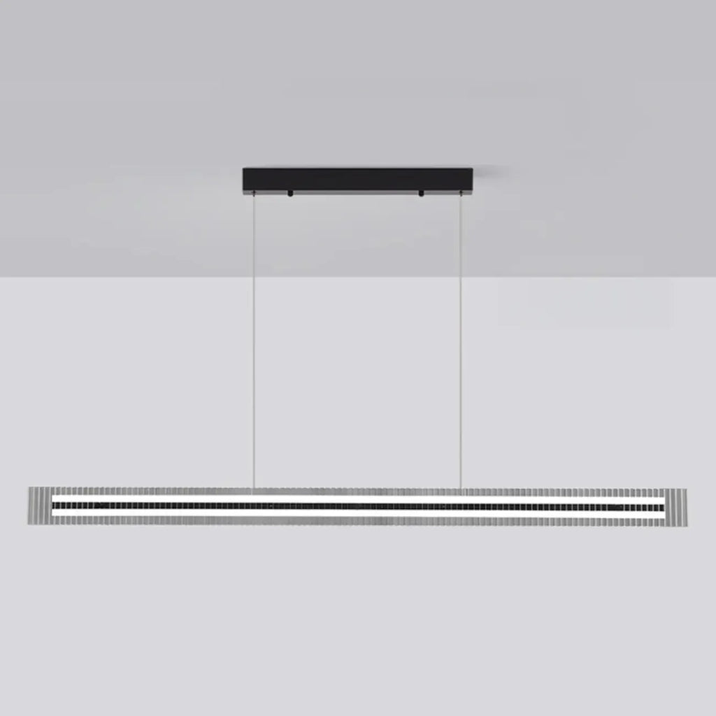Modern Linear Black LED Hanging Pendant Lights for Kitchen