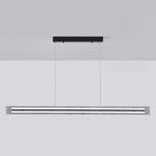 Modern Linear Black LED Hanging Pendant Lights for Kitchen
