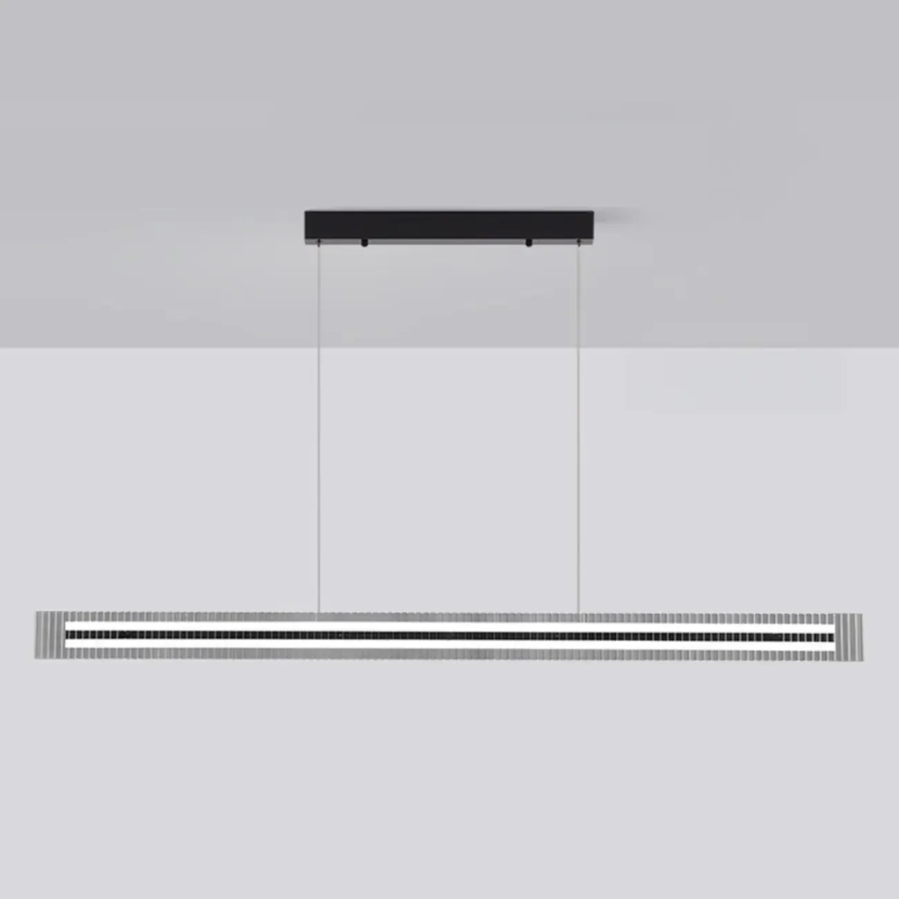 Modern Linear Black LED Hanging Pendant Lights for Kitchen