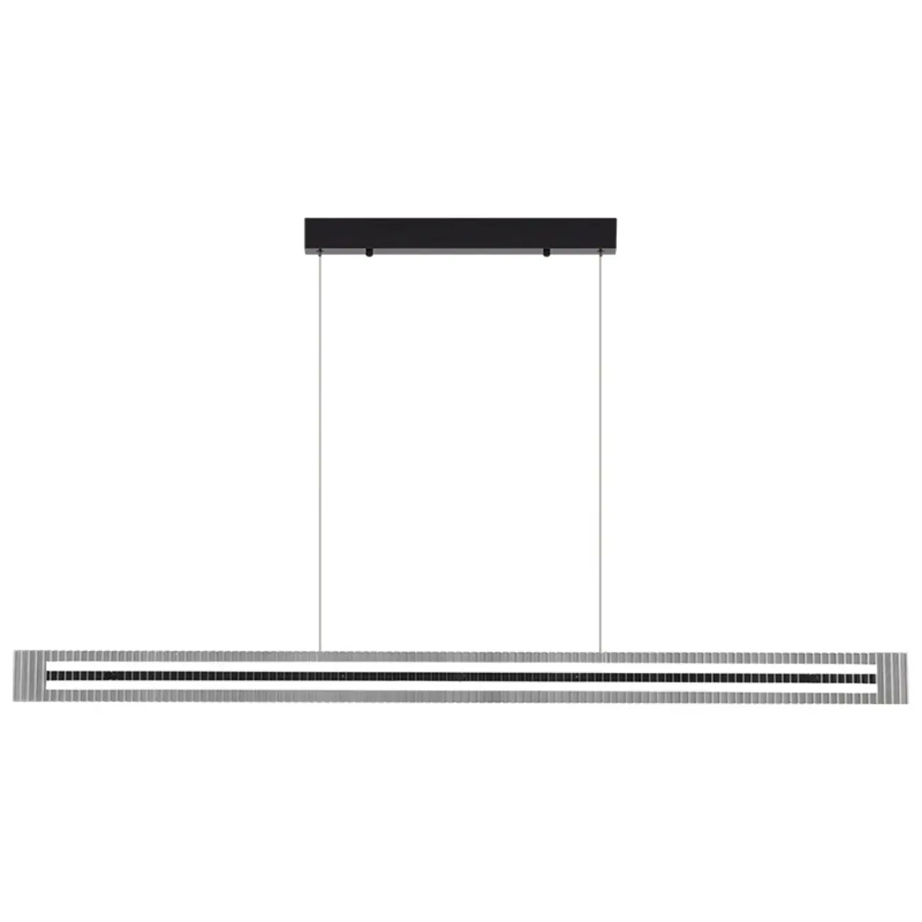 Modern Linear Black LED Hanging Pendant Lights for Kitchen