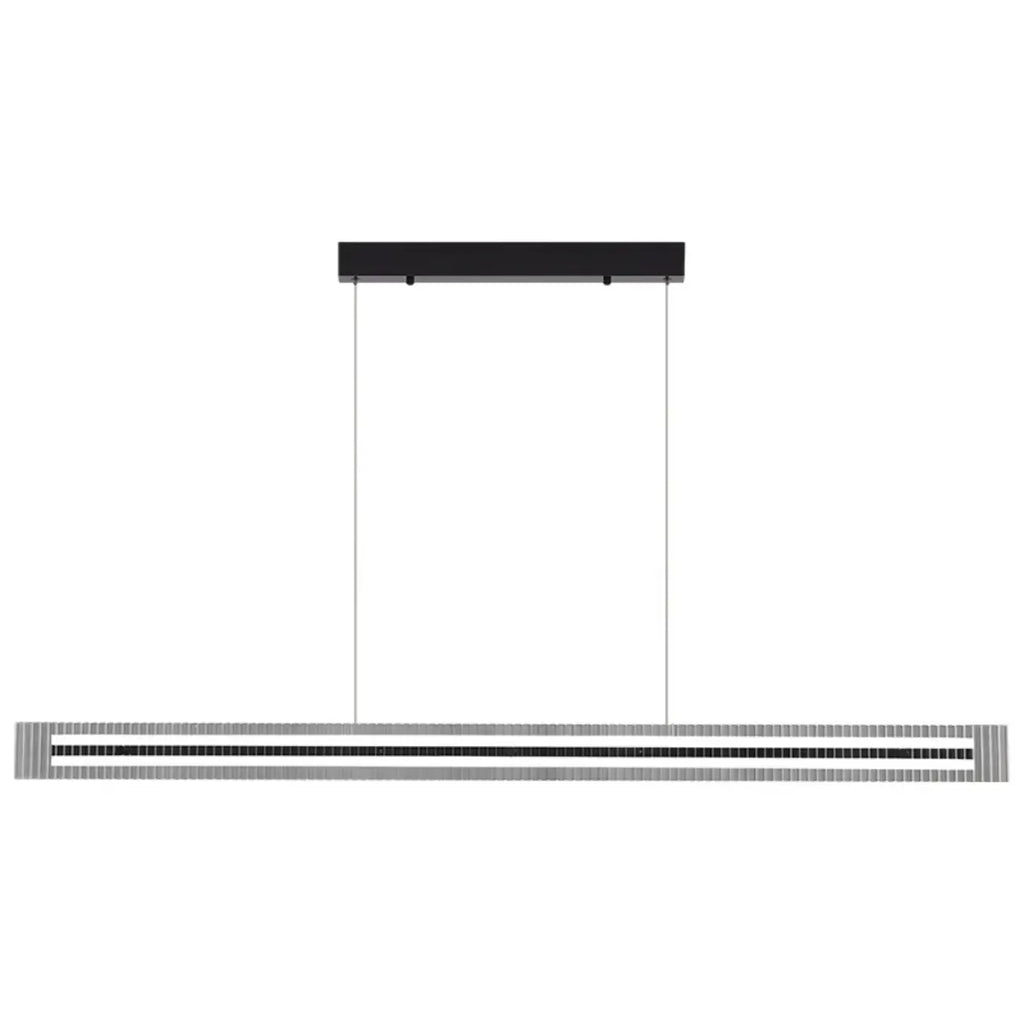 Modern Linear Black LED Hanging Pendant Lights for Kitchen