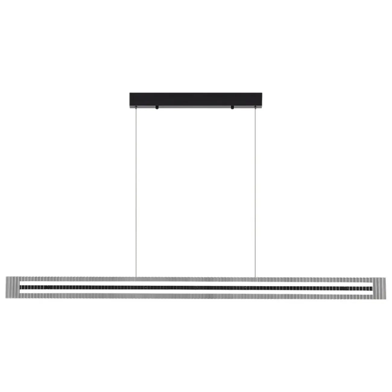 Modern Linear Black LED Hanging Pendant Lights for Kitchen