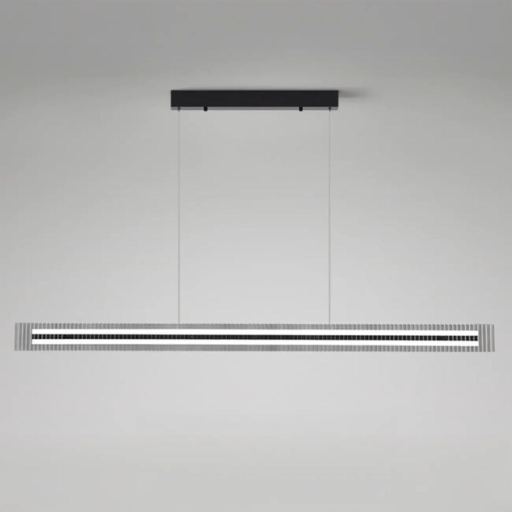 Modern Linear Black LED Hanging Pendant Lights for Kitchen