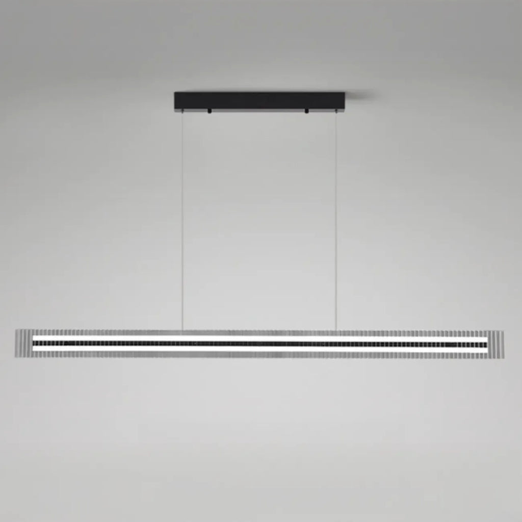 Modern Linear Black LED Hanging Pendant Lights for Kitchen