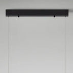 Modern Linear Black LED Hanging Pendant Lights for Kitchen