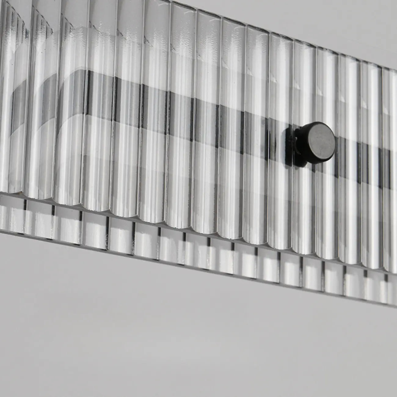 Modern Linear Black LED Hanging Pendant Lights for Kitchen