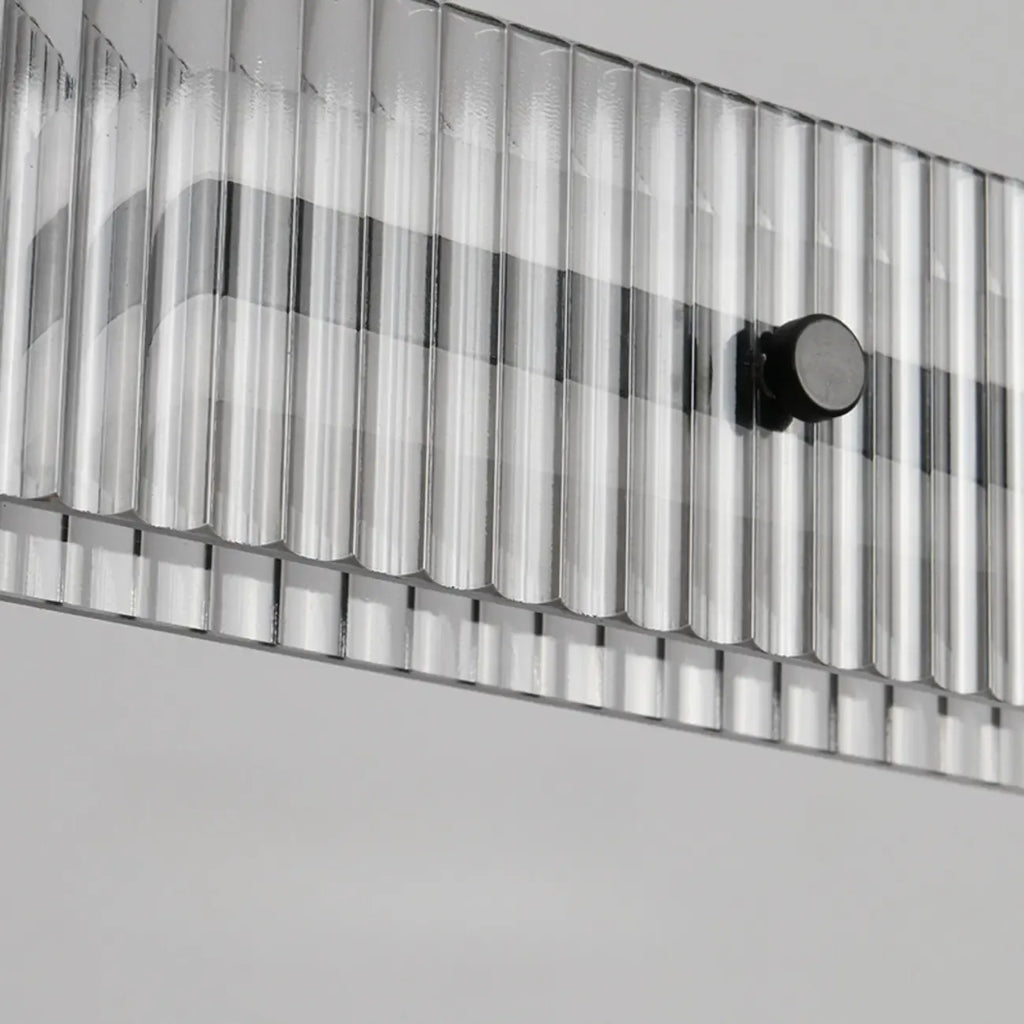 Modern Linear Black LED Hanging Pendant Lights for Kitchen