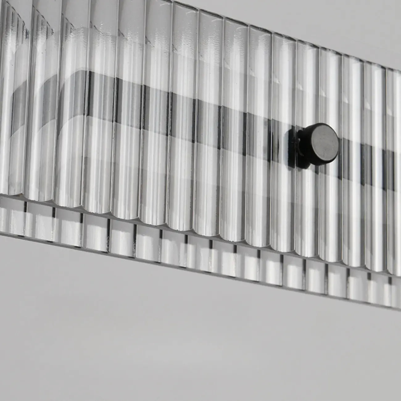 Modern Linear Black LED Hanging Pendant Lights for Kitchen