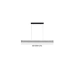 Modern Linear Black LED Hanging Pendant Lights for Kitchen
