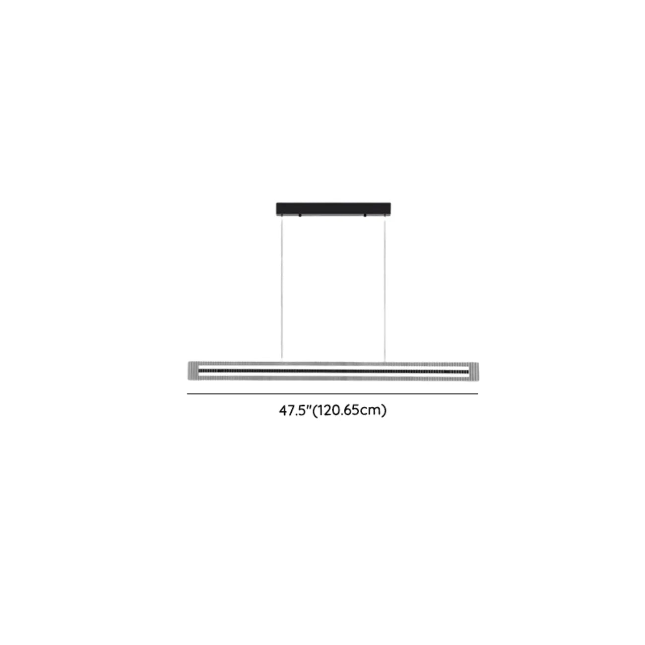 Modern Linear Black LED Hanging Pendant Lights for Kitchen
