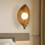 Chic Modern Mini Resin Leaf Wall Sconce for Bedroom Decor