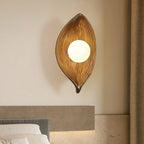 Chic Modern Mini Resin Leaf Wall Sconce for Bedroom Decor