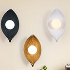 Chic Modern Mini Resin Leaf Wall Sconce for Bedroom Decor