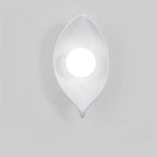 Chic Modern Mini Resin Leaf Wall Sconce for Bedroom Decor