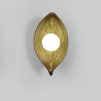 Chic Modern Mini Resin Leaf Wall Sconce for Bedroom Decor